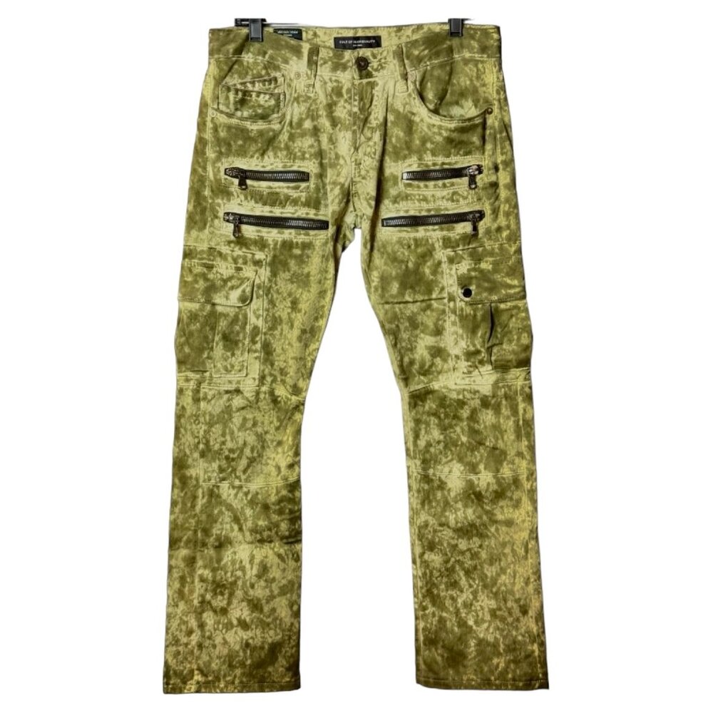NEW Cult of Individuality Rebel Cargo Pants Jeans Olive Green Men's Size 31
